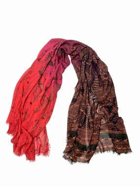 MATTHEW WILLIAMSON Italy Extra Large Lightweight Scarf Shawl Wrap Modal Cashmere